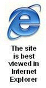 A logo reading" best viewed in Internet Explorer."