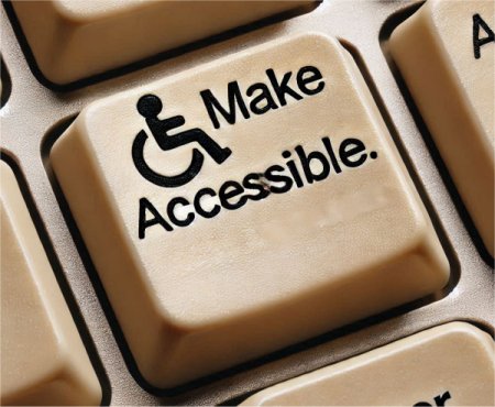 Close up of a button labeled Make Accessible on a computer keyboard