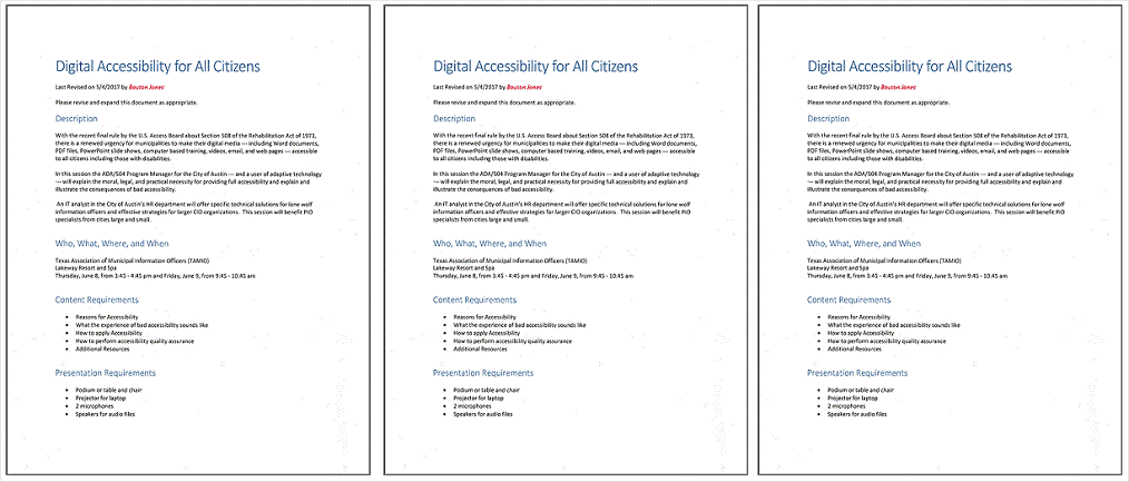 three visually identical pdfs